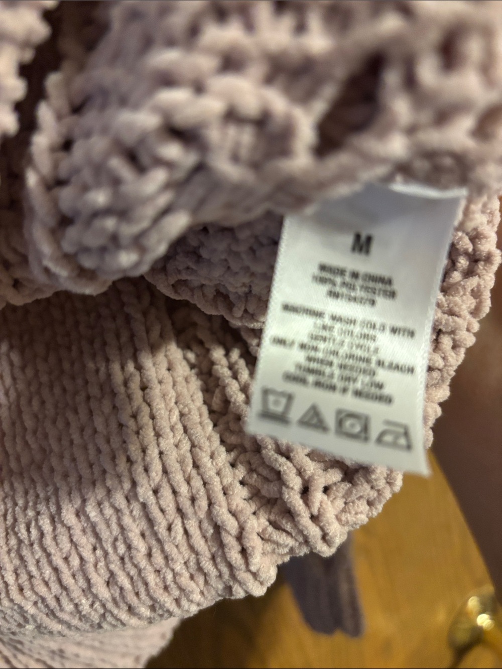 Aero Hygge Women’s Cable Knit Crewneck Sweater - Light Pink Size M NWT - Picture 4 of 6